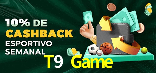 10% de bônus de cashback na T9 Game